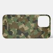 Customizable Name Camouflage Military Kaki Brown iPhone Hülle (Rückseite (Horizontal))