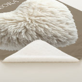 Customizable Name Fluffy Heart Blanket Sherpadecke (3/4)