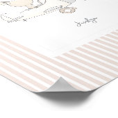 Customizable Name Nursery Poster - Cute Bunny  (Ecke)