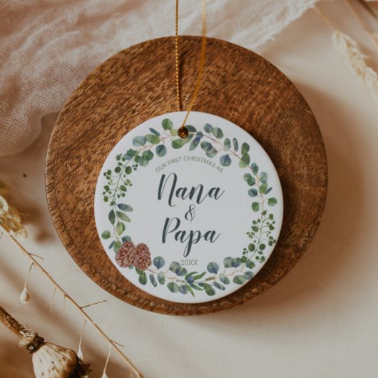 Customizable Nicknames First Xmas as Oma Keramik Ornament