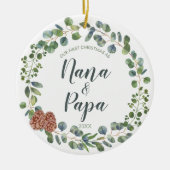 Customizable Nicknames First Xmas as Oma Keramik Ornament (Vorne)
