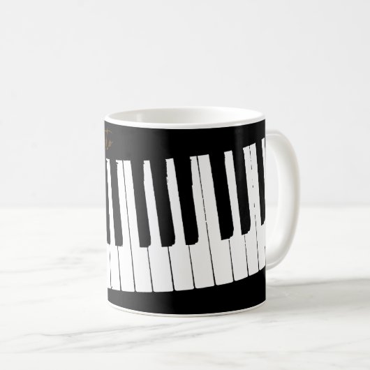 Customizable No Coffee No Concerto Kaffeetasse (VorderseiteRechts)
