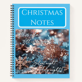 Customizable notebook, Christmas design, Christmas Notizblock