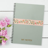 Customizable notebook / Elegant notebook / Floral Notizblock