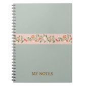 Customizable notebook / Elegant notebook / Floral Notizblock (Vorderseite)