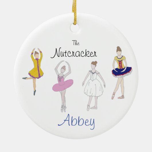 Customizable Nutcracker Dew/Snow/Columbine/Chinese Keramik Ornament (Hinten)