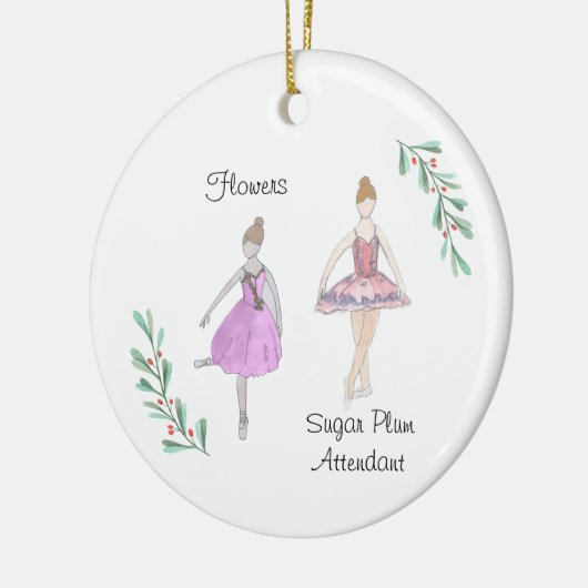 Customizable Nutcracker Flowers/Sugar Plum Keramik Ornament (Links)