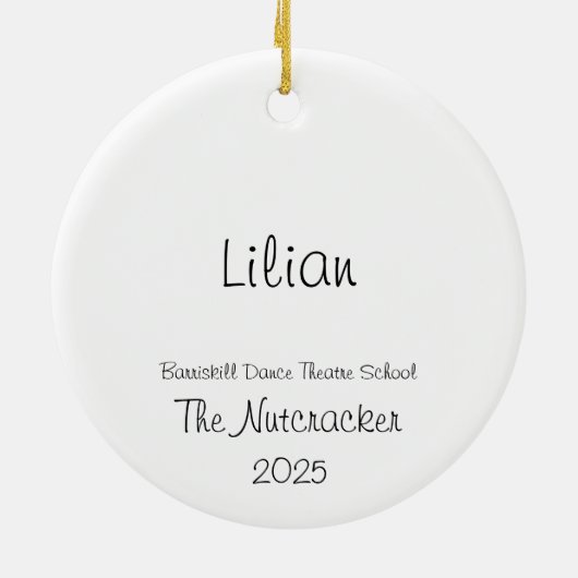 Customizable Nutcracker Flowers/Sugar Plum Keramik Ornament (Hinten)