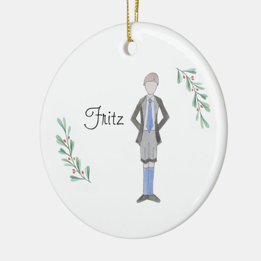 Customizable Nutcracker Fritz Keepsake Keramik Ornament (Links)