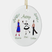 Customizable Nutcracker Soldier/Maid/Russisch Keramik Ornament (Rechts)