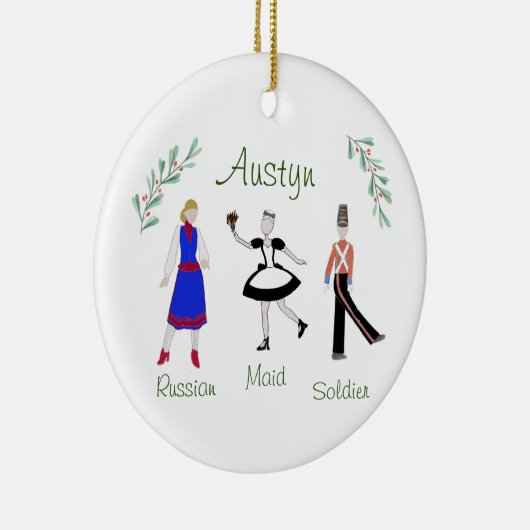 Customizable Nutcracker Soldier/Maid/Russisch Keramik Ornament (Rechts)