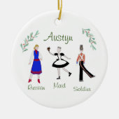 Customizable Nutcracker Soldier/Maid/Russisch Keramik Ornament (Vorne)
