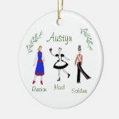 Customizable Nutcracker Soldier/Maid/Russisch Keramik Ornament (Links)
