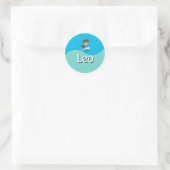 Customizable  Ocean Hero Design Kids Name Sticker (Tasche)