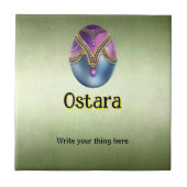 Customizable Ostara Ceramic Tile Fliese (Vorderseite)