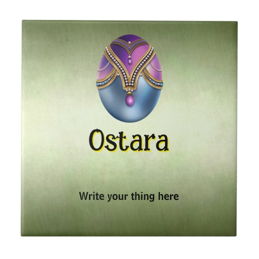 Customizable Ostara Ceramic Tile Fliese (Vorderseite)