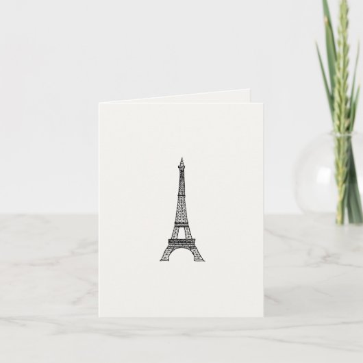 Customizable_Paris_Eiffel Turm Karte (Vorderseite)