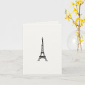 Customizable_Paris_Eiffel Turm Karte (Gelbe Blume)