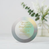 Customizable Pastel Gradient Round Wedding Brunch  Einladung (Stehend Vorderseite)