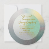 Customizable Pastel Gradient Round Wedding Brunch  Einladung (Vorderseite)