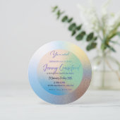 Customizable Pastel Gradient Round Wedding Brunch  Einladung (Stehend Vorderseite)
