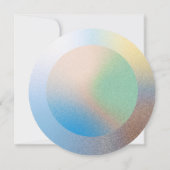 Customizable Pastel Gradient Round Wedding Brunch  Einladung (Rückseite)