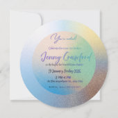 Customizable Pastel Gradient Round Wedding Brunch  Einladung (Vorderseite)