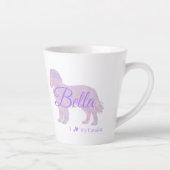 Customizable Pastel Purple Cavalier King Charles   Milchtasse (Rechts)