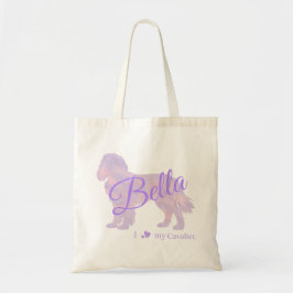 Customizable Pastel Purple Cavalier King Charles Tragetasche