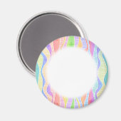Customizable PASTEL RAINBOW STRIPES MAGNETS Magnet (Vorderseite/Rückseite)