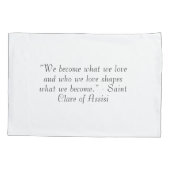 Customizable Patron Saint (St. Clare) Kissenbezug (Rückseite)