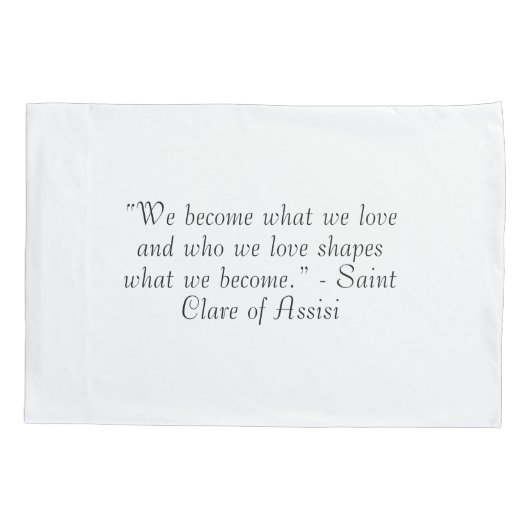 Customizable Patron Saint (St. Clare) Kissenbezug (Rückseite)