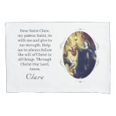 Customizable Patron Saint (St. Clare) Kissenbezug (Vorderseite)