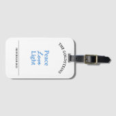 Customizable Peace Love Light Hanukkah Celebration Gepäckanhänger (Vorderseite (Horizontal))