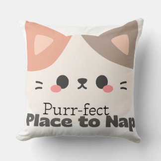 Customizable Perfect Place to Nap Cat Kissen