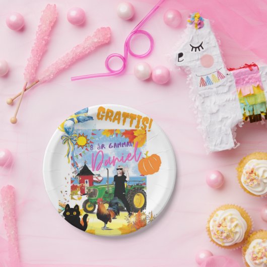 Customizable Personalisated Birthday Design Pappteller (Party)