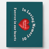Customizable Personalized Memorial Fotoplatte (Vorderseite)