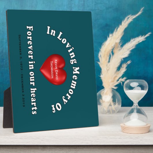 Customizable Personalized Memorial Fotoplatte (Seite)