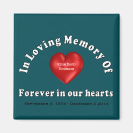 Customizable Personalized Memorial Magnet