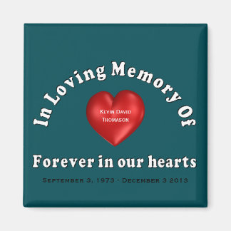 Customizable Personalized Memorial Magnet