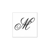 Customizable Personalized Stylish Monogram Gummistempel (Prägung)