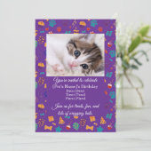 Customizable Pet Birthday Party Invitation Einladung (Stehend Vorderseite)