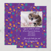 Customizable Pet Birthday Party Invitation Einladung (Vorne/Hinten)