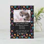 Customizable Pet Birthday Party Invitation Einladung (Stehend Vorderseite)