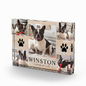 Customizable Pet Dog Memorial Keepsake Fotoblock (Rechts)