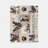 Customizable Pet Dog Memorial Photo Keepsake Fleecedecke (Vorderseite)