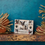 Customizable Pet Dog Memorial Photo Keepsake Fotoplatte (Seite)