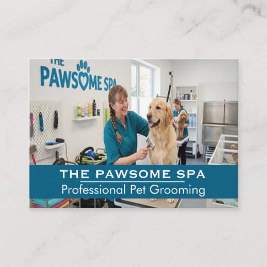 Customizable Pet Groomer Business Card Visitenkarte (Vorderseite)