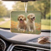 Customizable Pet Photo With Customizable Name Text Autolufterfrischer