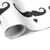 Customizable Petite Handlebar Moustache Geschenkpapier (Rolleneckpunkt)